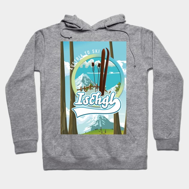 Ischgl Austrian ski poster Hoodie by nickemporium1